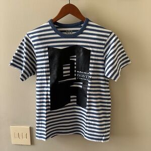 Uniqlo x Bruno Murani Striped Blue & White Crewneck T-shirt